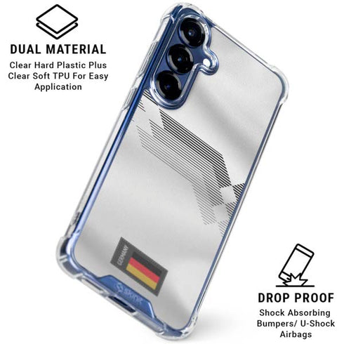 Germany Soccer Flag Galaxy S25 Clear Case
